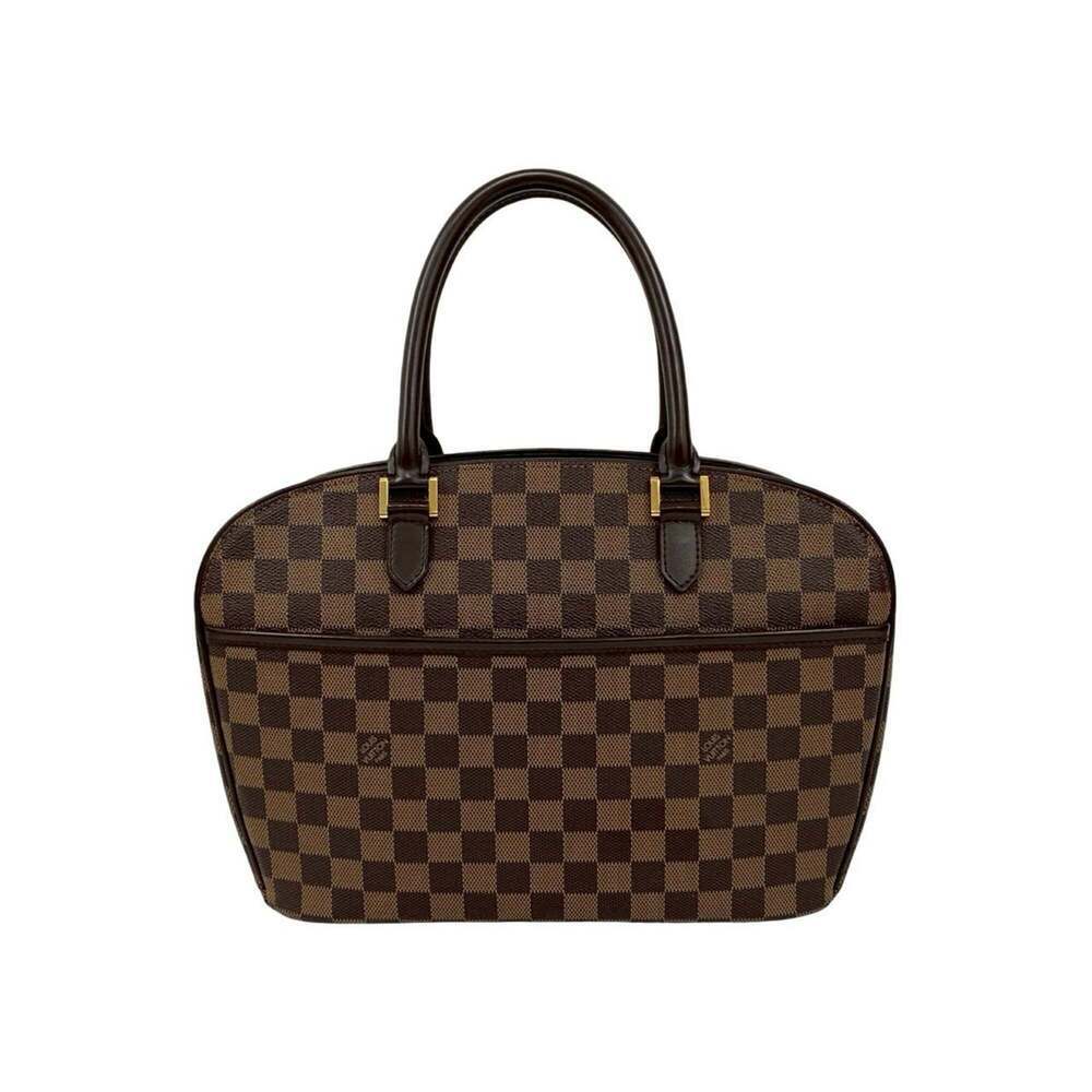 LOUIS VUITTON Brown Damier Leather Boston Bag